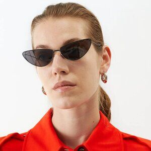 Dior MISSDIOR B1U H4B0 BRAND NEW Sunglasses Gunmetal Blue Unisex Metal Cat Eye